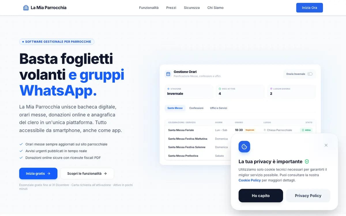 Home page di La Mia Parrocchia